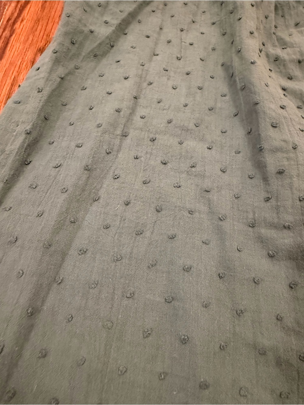 Madewell Olive Green Dot-Textured A-Line Skirt
